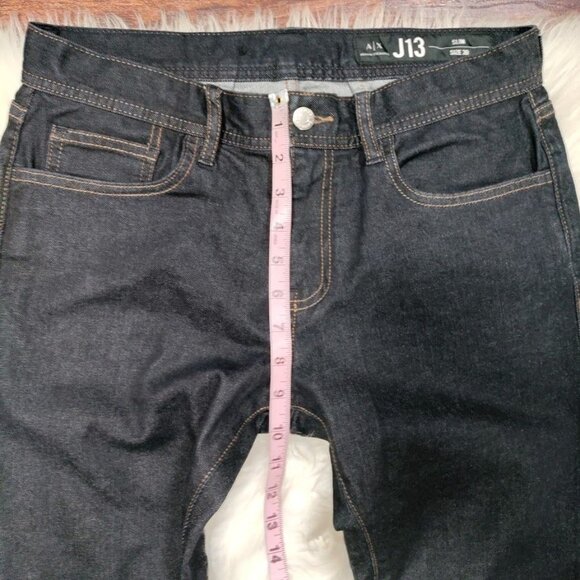 Armani Exchange J13 Slim Fit Mid Rise Denim Straight Jeans Black Mens Size 30 - Picture 8 of 10